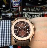 Japan Grade Patek Philippe Aquanaut Replica watch Rose Gold Brown Chronograph Dial